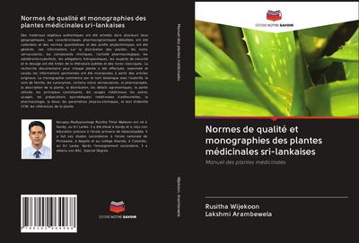 Normes de qualité et monographies des plantes médicinales sri-lankaises