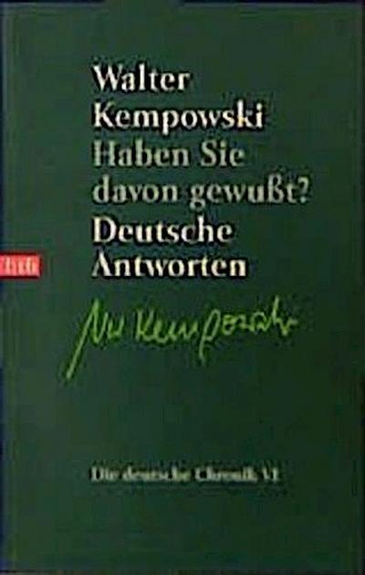 Haben Sie davon gewußt?