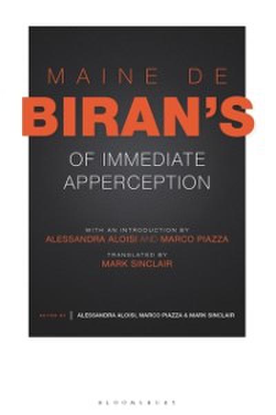 Maine de Biran’’s ’’Of Immediate Apperception’’