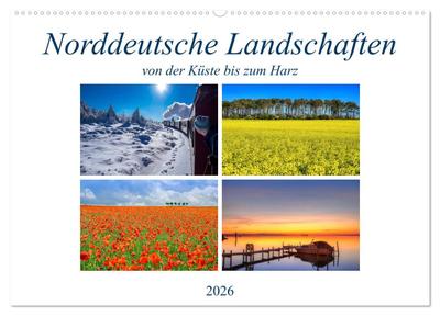 Norddeutsche Landschaften (Wandkalender 2026 DIN A2 quer), CALVENDO Monatskalender