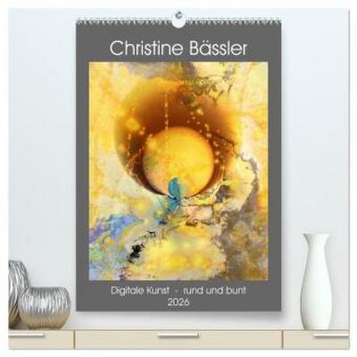 Digitale Kunst - rund und bunt (hochwertiger Premium Wandkalender 2026 DIN A2 hoch), Kunstdruck in Hochglanz