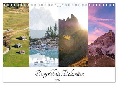 Bergerlebnis Dolomiten (Wandkalender 2024 DIN A4 quer), CALVENDO Monatskalender