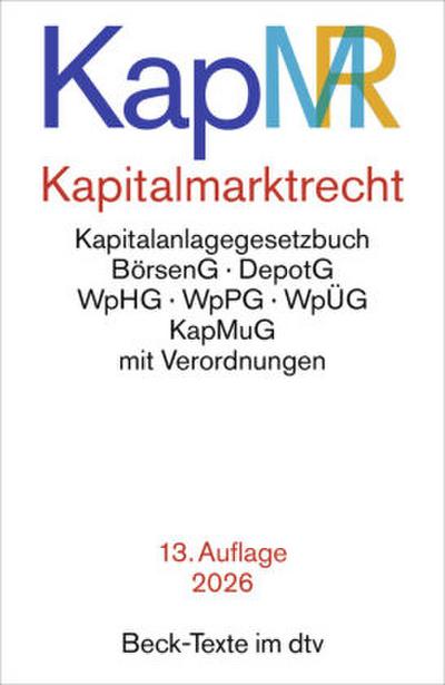 Kapitalmarktrecht. KapMR