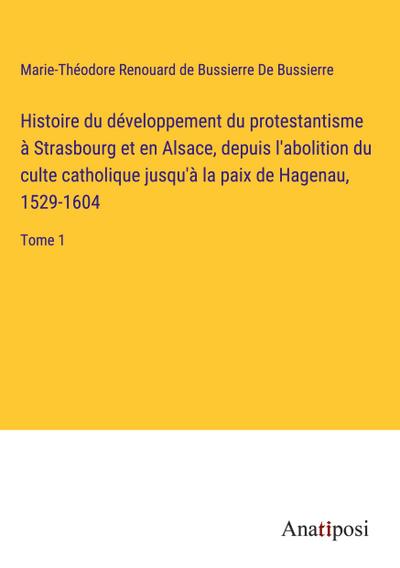 Histoire du développement du protestantisme à Strasbourg et en Alsace, depuis l’abolition du culte catholique jusqu’à la paix de Hagenau, 1529-1604