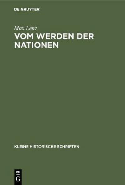 Vom Werden der Nationen