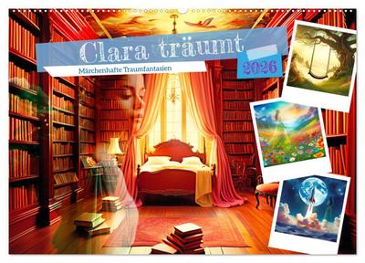 Clara träumt - Märchenhafte Traumfantasien (Wandkalender 2026 DIN A2 quer), CALVENDO Monatskalender