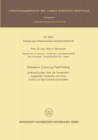 Extraktive Trennung Fest/Flüssig