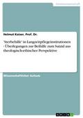 ’Sterbehilfe’ in Langzeitpflegeinstitu