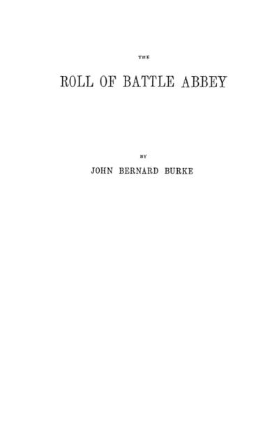 Roll of Battle Abbey