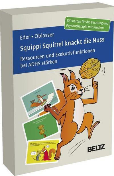Squippi Squirrel knackt die Nuss