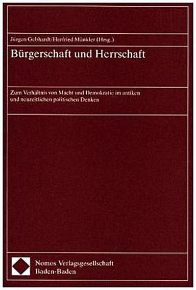 Bürgerschaft und Herrschaft