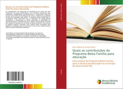 Quais as contribuições do Programa Bolsa Família para educação - Jose Fabiano de Araujo Oliveira