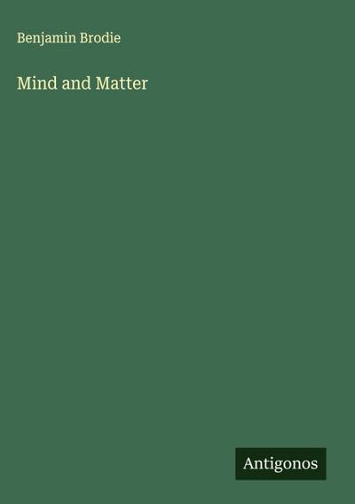 Mind and Matter