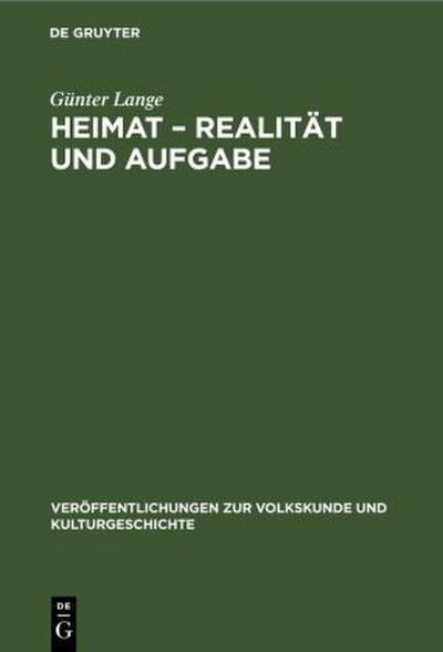 Heimat - Realität und Aufgabe