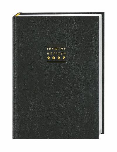 Terminer A5, Leder schwarz 2027