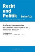 Strafrecht: Reformvorhaben der Großen Koalition (2