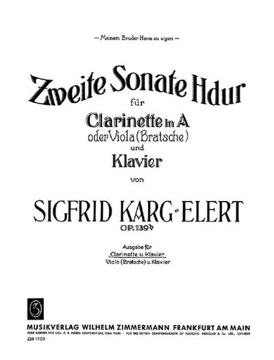 Sonate H-Dur Nr.2 op.139bfür Klarinette in A und Klavier