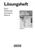 Fokus Mathematik - Gymnasium - Ausgabe N: 6. Schuljahr - Lösungen zum Schülerbuch