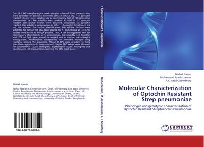 Molecular Characterization of Optochin Resistant  Strep pneumoniae