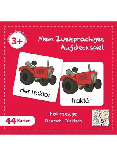 Mein Zweisprachiges Aufdeckspiel, Fahrzeuge, Türkisch (Kinderspiel)