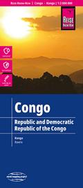 Reise Know-How Landkarte Kongo / Congo (1:2.000.000). Republic & Democratic Republic of the Congo. République & République Démocratique du Congo; República & República democrática del Congo