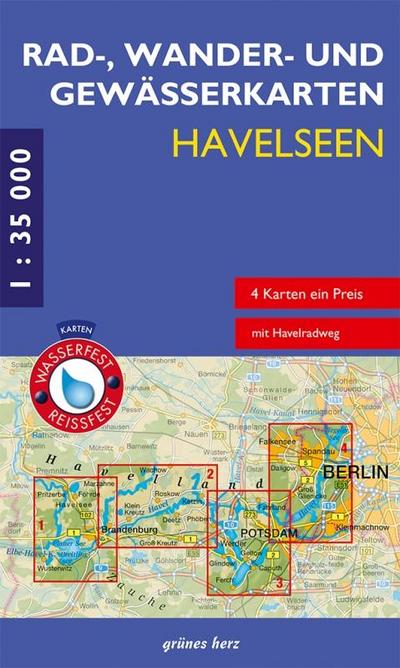 Rad-, Wander- und Gewässerkarten-Set: Havelseen 1 : 35 000