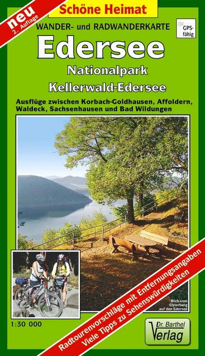 Wander- und Radwanderkarte Edersee, Nationalpark Kellerwald-Edersee