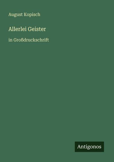 Allerlei Geister
