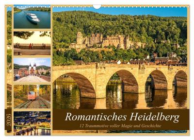Romantisches Heidelberg - 12 Traummotive voller Magie und Geschichte (Wandkalender 2026 DIN A3 quer), CALVENDO Monatskalender