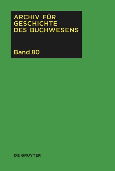 Archiv für Geschichte des Buchwesens 2025