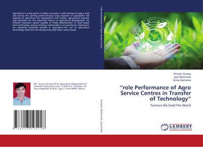 "role Performance of Agro Service Centres in Transfer of Technology"