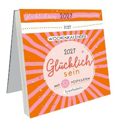 Postkartenkalender Glücklichsein 2027 by konfettiberlin