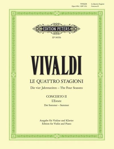 Violin Concerto in G minor Op. 8 No. 2 Summer (Edition for Violin and Piano)