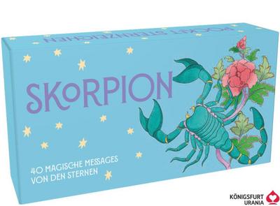 Pocket Sternzeichen Skorpion - 40 Karten in Magnetschachtel mit Metallicfolie - Magische Messages von den Sternen