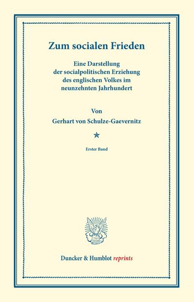 Zum socialen Frieden