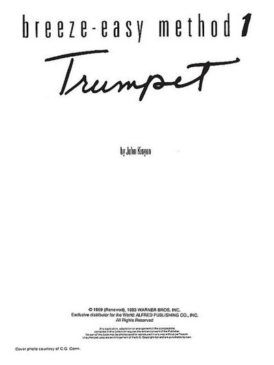 Breeze-Easy Method for Trumpet (Cornet), Book I