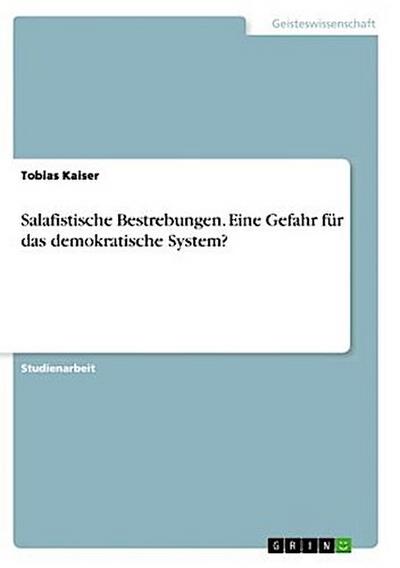 Salafistische Bestrebungen. Eine Gefahr für das demokratische System?