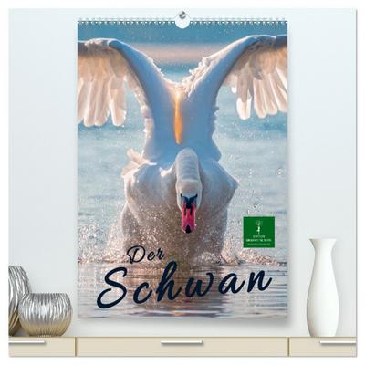 Der Schwan (hochwertiger Premium Wandkalender 2024 DIN A2 hoch), Kunstdruck in Hochglanz