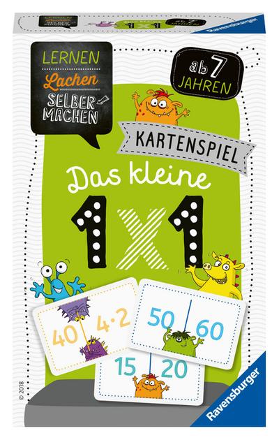 Ravensburger 80350 - Lernen Lachen Selbermachen: Das kleine 1 x 1, Kinderspiel ab 7 Jahren, Lernspiel für 1-4 Spieler, Kartenspiel