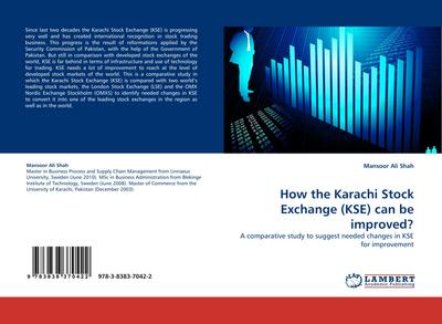 How the Karachi Stock Exchange (KSE) can be improved?