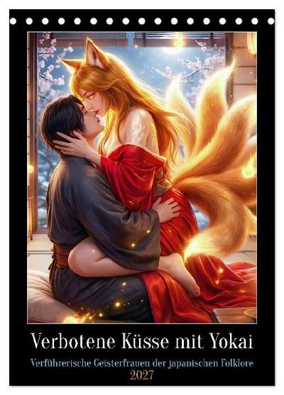Verbotene Küsse mit Yokai (Tischkalender 2027 DIN A5 hoch), CALVENDO Monatskalender