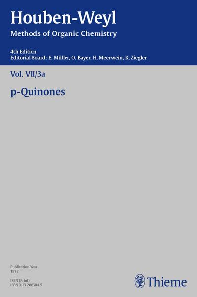 Houben-Weyl Methods of Organic Chemistry Vol. VII/3a, 4th Ed