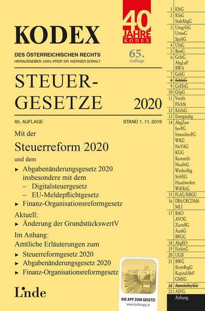 KODEX Steuergesetze 2020 (Kodex des Österreichischen Rechts)