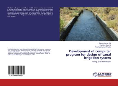 Development of computer program for design of canal irrigation system