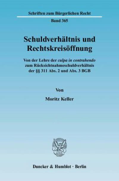 Schuldverhältnis und Rechtskreisöffnung.