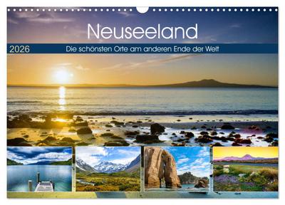 Neuseeland - Die schönsten Orte am anderen Ende der Welt (Wandkalender 2026 DIN A3 quer), CALVENDO Monatskalender