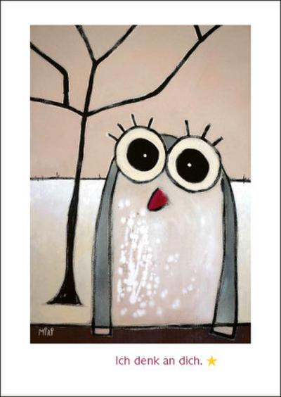 Miri - Ich denk an dich. Stern - Briefkarte ohne Umschlag