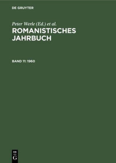 Romanistisches Jahrbuch 1960