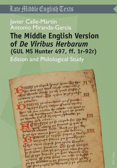 The Middle English Version of "De Viribus Herbarum (GUL MS Hunter 497, ff. 1r-92r)