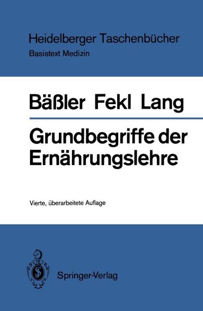 Grundbegriffe der Ernährungslehre